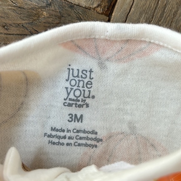Carters Pumpkin Infant Footed Pajama’s - Picture 6 of 9
